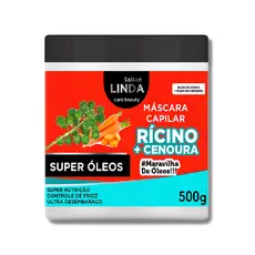 Mascara Capilar Ricino e Cenoura Super Oleos 500g