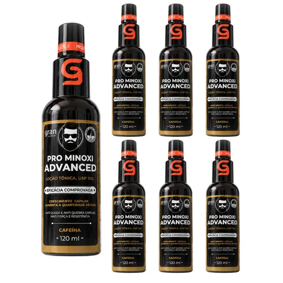 Kit Profissional Barbeiro Tônico de Crescimento para Barba e Cabelo 13 Unidades
