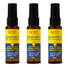 Kit 3 Óleos de Umectação Capilar Monovin A - Nutrição e Brilho Para Seus Cabelos