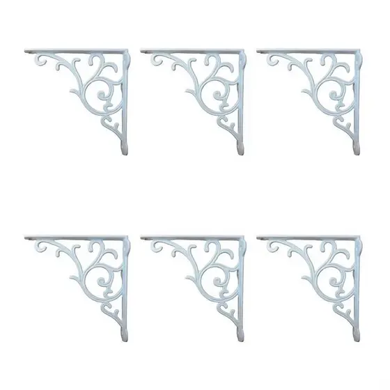 Kit De Mão Francesa Branca Com 6 Unidades 28x28cm