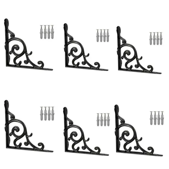 Mão Francesa De Aluminio 18x18 Com 6 Unidades + Buchas E Parafusos