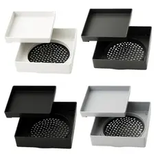 Kit Ralo Oculto 15x15 Invisível Plástico ABS Porcelanato Branco Cinza Claro Cinza Escuro Preto