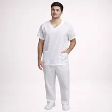 Conjunto Masculino Pijama Cirurgico Scrub Uniforme Privativo Roupa Hospital Poliéster Premium