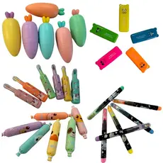 Marca texto colorido fofo infantil diversas cores volta aulas