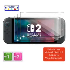 Película Vidro Temperado Nintendo Switch 2 9H Antirrisco HD