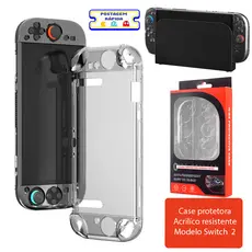 Capa Transparente Switch 2 Case Acrílico Rígido Antirrisco Crystal Clear
