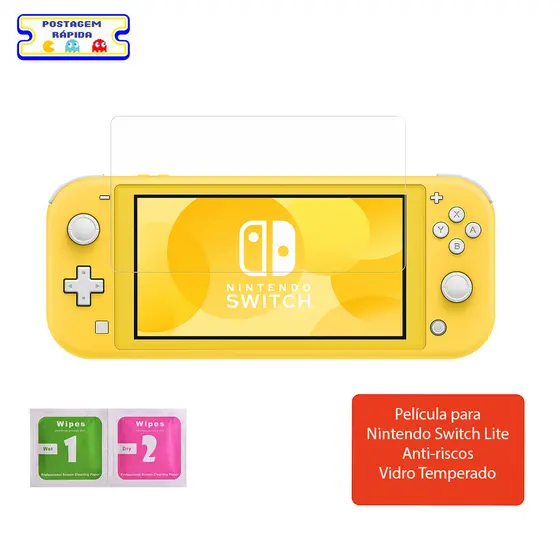Película de Vidro Temperado 9H para Nintendo Switch Lite – Proteção Anti-Risco