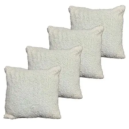 Capa de Almofada Pelucia 45 x 45 Capas em Sherpa para Almofada 4 Peças