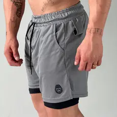 Bermuda de Compressão Masculina Treino com Forro Duplo Kong