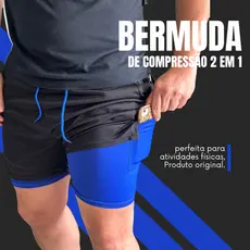 Bermuda Academia 2 em 1 Color Masculina