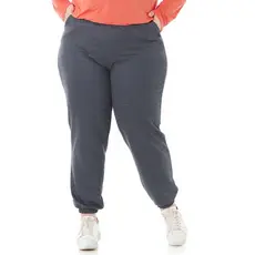Calça Jogger de Moletom Feminina Plus Size G1 G2 G3 Tamanhos Grandes Confort 1135