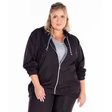 Jaqueta Corta Vento Unissex Plus Size Casaco Com Zíper Capuz Impermeável Moda Masculina Feminina