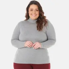Blusa Básica Lisa Cacharrel Gola Alta Feminina Plus Size 1130-C1