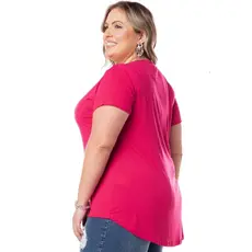 Blusa Feminina Alongada Tampa Bumbum Mullet Básica Academia 1126-C4