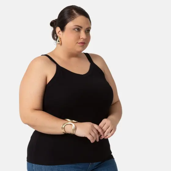 Regata Feminina Plus Size De Viscolycra Para Dia a Dia Verão Calor Confortável