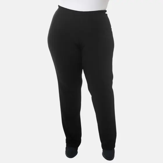 Calça Canelada Feminina Plus Size Lisa Inverno Do G Até G4 Moda Mulher Confortável E Elegante