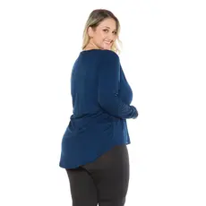 Blusa Inverno Plus Size Feminina Mullet Alongada Comprida Manga longa