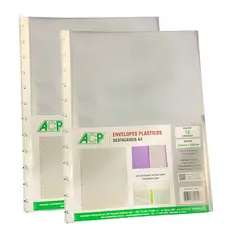 Refil de Envelopes Plásticos Para Pasta Catalogo inteligente 20 Unidades A4