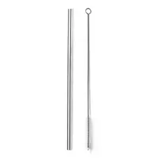 Canudo E Escovinha De Limpeza De Aço Inox Reutilizável