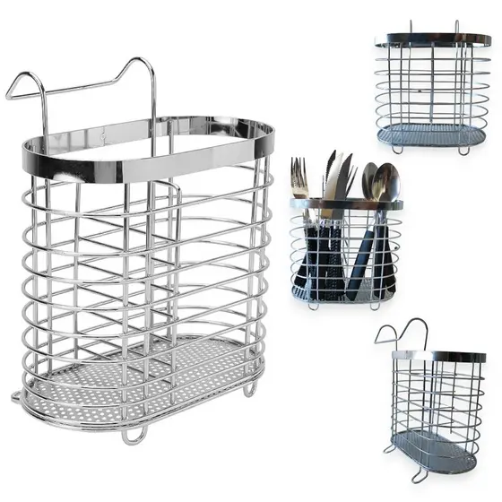 Escorredor Porta Talher Inox Com Alça Encaixável Resistente Praticidade na Sua Cozinha