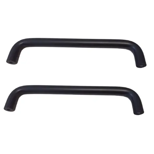 Kit 02 Puxadores Alça Trave Preto Fosco 96mm Portas Armários