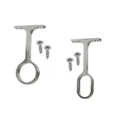 Suporte Cabideiro Central Oval ou Redondo + Parafusos Guarda Roupa 01 Unidade