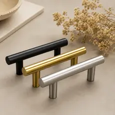 Puxador Para Móveis 01 Peça Haste Inox Redondo Várias Cores e Tamanhos Portas Gavetas