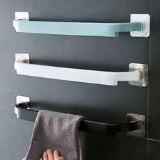 Porta Toalha Para Banheiro Reforçado 46CM Organizador Banheiro Sem Furos Suporte Adesivo Multiuso - Envio Imediato