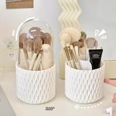 Porta Pinceis Giratório de 360° para pincéis de maquiagem Organizador De Mesa