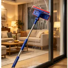 Rodo Limpador de Vidro Extensível Rotativa 360°  Limpeza de Vidro Externo para Apartamentos Altos Domé | Envio Imediato
