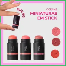 Mini Blush em Bastão Océane Edition 6g – Pink ou Cloudy Pink | Acabamento Natural