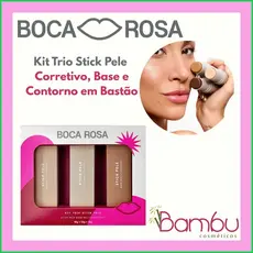Boca Rosa | Kit Trio Stick Pele – Corretivo, Base e Contorno em Bastão LANÇAMENTO EXCLUSIVO