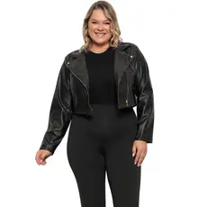 Jaqueta Feminina Couro Sintético Plus Size
