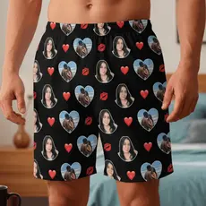 Short Com Foto Personalizado - samba canção com foto dia dos namorados