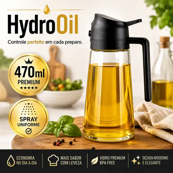Borrifador Azeite Spray 470ml Vidro Dosador Galheteiro Vinagre Air Fryer Cozinha
