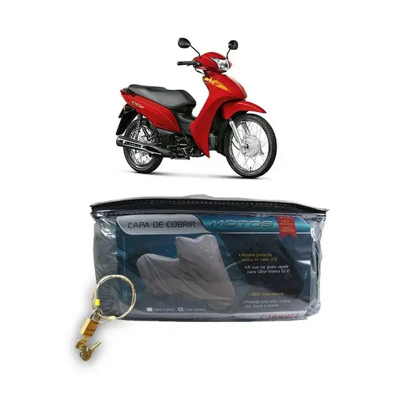 Capa com cadeado para cobrir HONDA 100 Biz+ P(204)