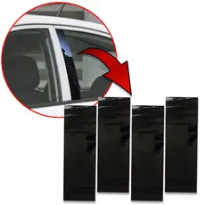 Adesivo Black Piano Colunas Portas COROLLA