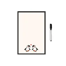 Lousa Quadro Magnético Geladeira Pinguim Imã com caneta escreve e apaga