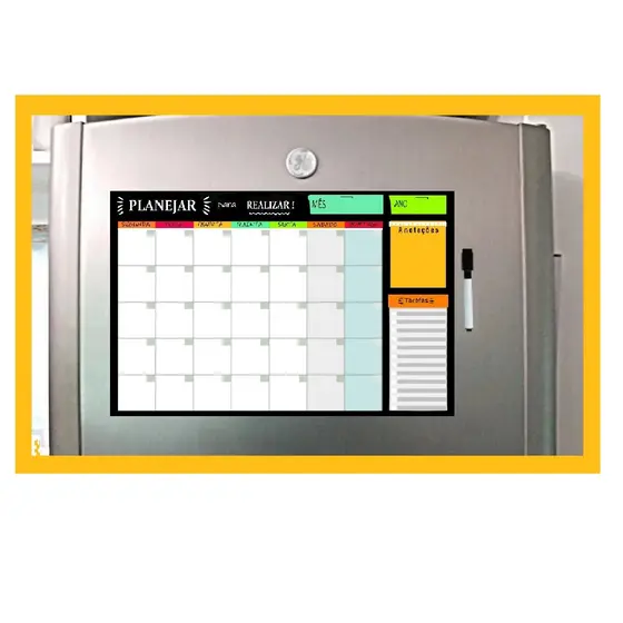 Planner magnetico de geladeira planejamento anotações c/ caneta a Escolher