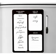 planner magnético De Geladeira Porta Recados Anotações Planner Com Caneta 29,5X20,1 cm