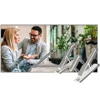 Base Suporte Ergonômico Para Notebook Netbook Tablet Regulável, Laptop, Multi-Posições Branco e Preto