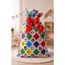 Saco Para Presente Extra Grande Embalagem 58x89 Infantil 1 Saco + 1 Laço