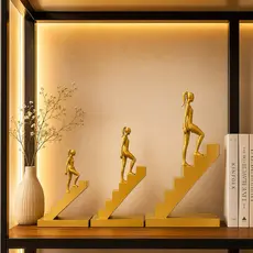 Kit com 2 e 3 Peças Escultura Abstrata Decorativa Escada do Progresso e Evolução