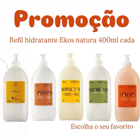 Natura Ekos Refil Polpa Hidratante Corporal 400ml cada