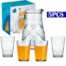 Jarra De Suco Água 1,5 Litros Jogo Completo Com 4 Copos