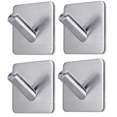 Kit 4un Gancho De Parede Auto Adesivo Aço Inox Banheiro Kolling Sell