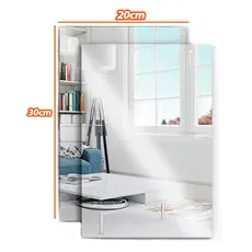 Kit 1/2 Espelhos Placa 30x20cm Adesivo Acrílico Retangular Decorativo Sala Banheiro Oferta  Kolling Sell