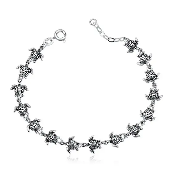 Pulseira Bali Tartarugas em Prata 925