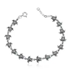 Pulseira Bali Tartarugas em Prata 925