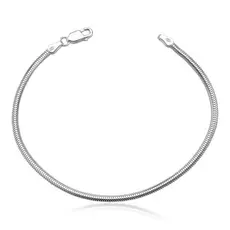 Pulseira Feminina de Prata 925 Rabo de Rato Lacraia 2mm